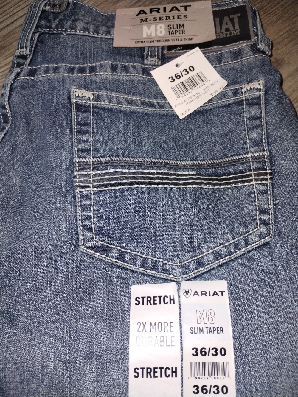 Ariat M8 Slim Taper Men's Jeans in Medium Blue
